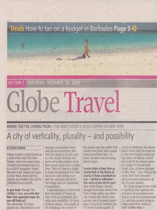Globe Travel -- December 20, 2008 Image #1