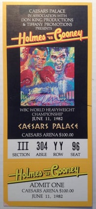 Item #116528 Original Signed Heavyweight Championship Ticket. Gerry COONEY, LeRoy NEIMAN