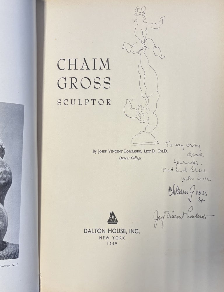 Item #122248 Chaim Gross: Sculptor. Josef Vincent LOMBARDO.