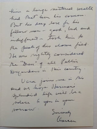 Autographed Letter Signed "Warren" on Supreme Court letterhead