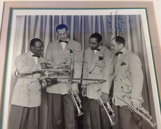 Framed Signed Photograph of Lionel Hampton's brass section
