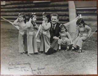 Item #122783 Inscribed Photograph with the Dionne quintuplets. Jean HERSHOLT, 1886 - 1956