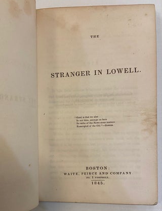 The Stranger In Lowell.