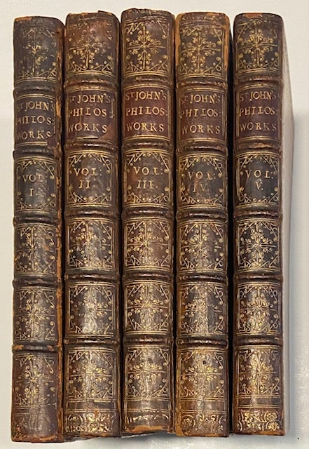 Item #133715 The Philosophical Works, in Five Volumes, Published by David Mallet. Henry St. John BOLINGBROKE.