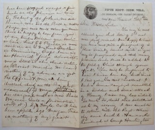 Item #135543 Lengthy Autographed Letter Signed on Union Army letterhead. Selah MERRILL