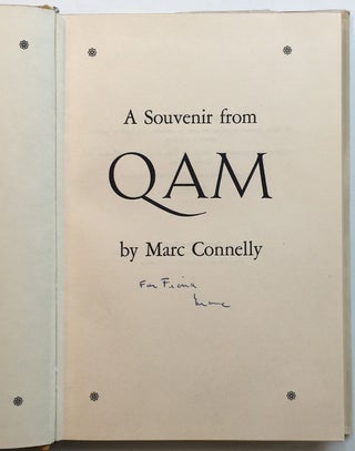 Item #140490 A Souvenir From Qam. Marc CONNELLY