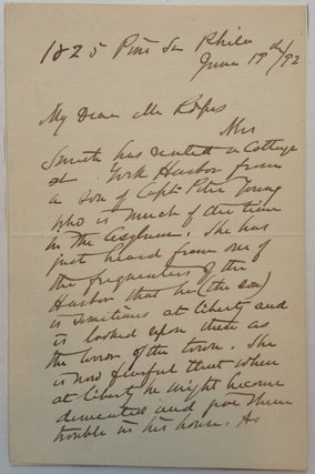 Item #151137 Autographed Letter Signed to a Civil War historian. William F. SMITH, 1824 - 1903