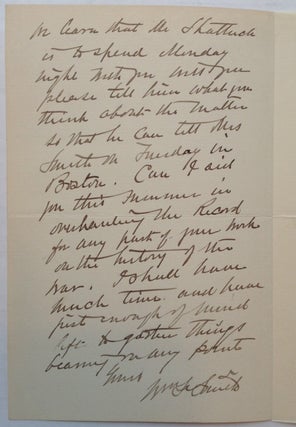Autographed Letter Signed to a Civil War historian