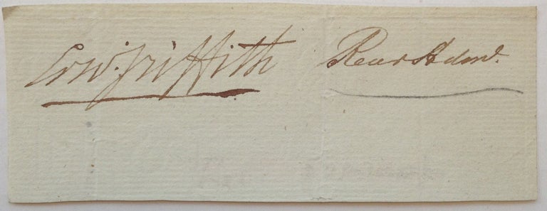 Item #154134 Clipped Signature. Edward GRIFFITH, 1767 - 1832.