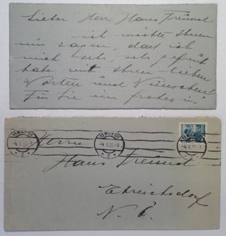 Item #154823 Autograph Letter Signed in German. Karl WESSELY, 1874 - 1953