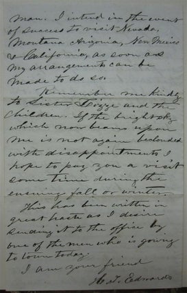 Lenghty Autographed Letter Signed by a drill inventor