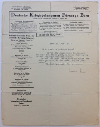 Item #167336 Typed Letter Signed in German. Herman HESSE, 1877 - 1962