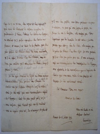 Autographed Letter Signed in French