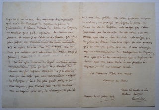 Autographed Letter Signed in French