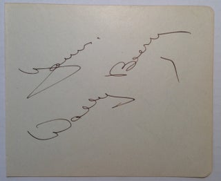 Item #173152 Signed Page from an Autograph Album. Wallace BEERY, Freddie BARTHOLOMEW
