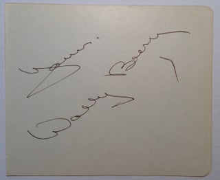Item #173152 Signed Page from an Autograph Album. Wallace BEERY, Freddie BARTHOLOMEW