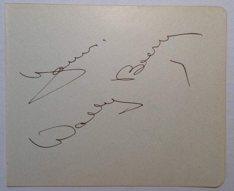 Item #173152 Signed Page from an Autograph Album. Wallace BEERY, Freddie BARTHOLOMEW.