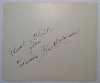Signed Page from an Autograph Album
