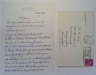 Item #173864 Autographed Letter Signed in French. Robert CASADESUS, 1899 - 1972