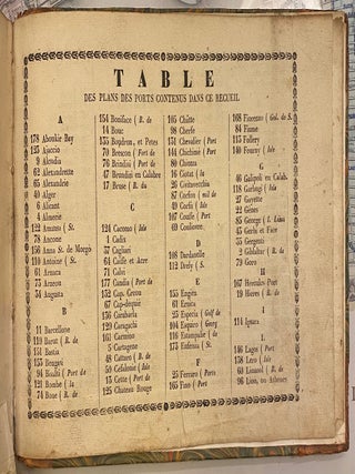 Recueil de 163 des Principaux Plans des Ports et Rades de la Mediterranee dont 40 ont ete dernierement publies par Jean Joseph Allezard Ancien Capitaine de Marine et plus 16 des meilleurs Capitaines Anglais.