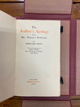 The Author's Apology from Mrs.Warren's Profession.