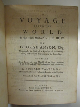 A Voyage Round the World, In the Years MDCCXL, I, II, III, IV.