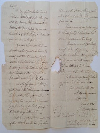 Item #200604 Autographed Letter Signed about Tobacco. Staats MORRIS