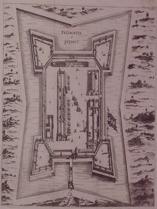Item #202645 Paliacatta or Gesdret; Bird's Eye View of Fort St. David in Pulicat, India. John and...