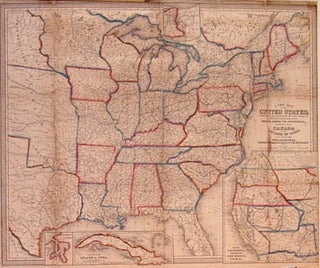 Item #202739 A New Map of the United States. Upon which are delineated its vast works of Internal...