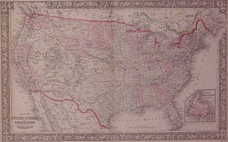 Item #202751 Map of the United States, and Territories. Together with Canada &c. Wellington...
