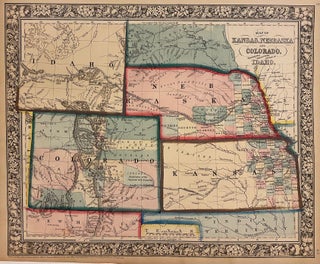 Item #202865 Map of Kansas, Nebraska and Colorado. Showing also the Eastern Portion of Idaho....