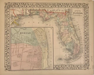 Item #202924 County Map of Florida. Samuel Augustus Jr MITCHELL