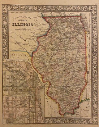 Item #202985 County Map of the State of Illinois. Samuel Augustus Jr MITCHELL