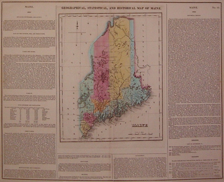 Item #203116 Geographical, Statistical, and Historical Map of Maine. CAREY, LEA.
