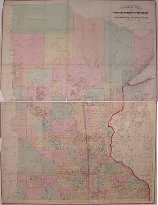 Item #203217 Sectional Map of the Surveyed Portion of Minnesota and the North Western Part of...