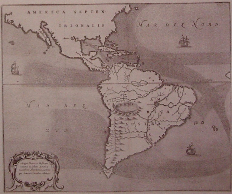 Item #203349 Mappa Fluxus et Refluxus rationes in Isthmo America: no in freto Magellanico, caeteris: que Americae littoribus exhibens. Athanasius KIRCHER.