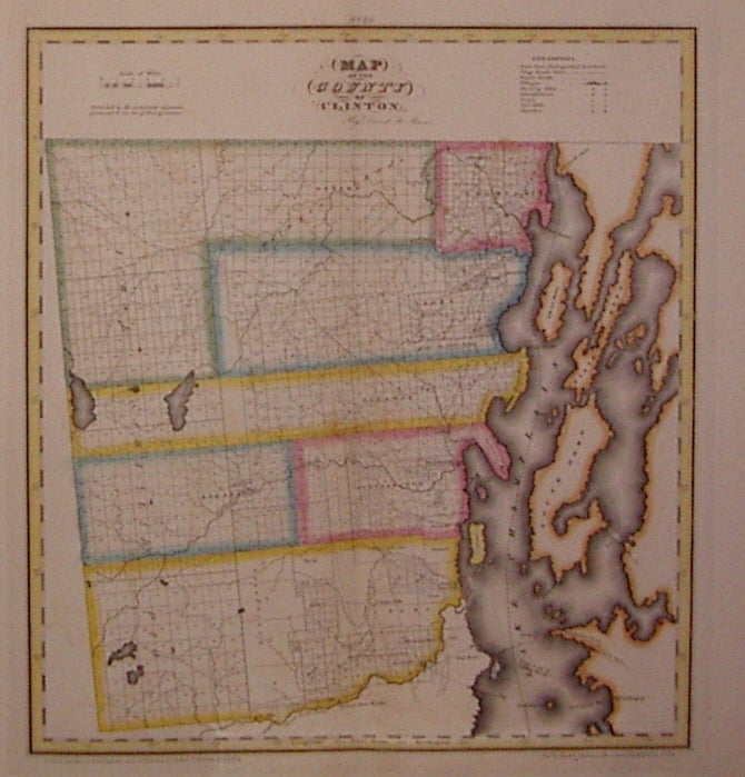 Item #203497 Map of the County of Clinton. David H. BURR.