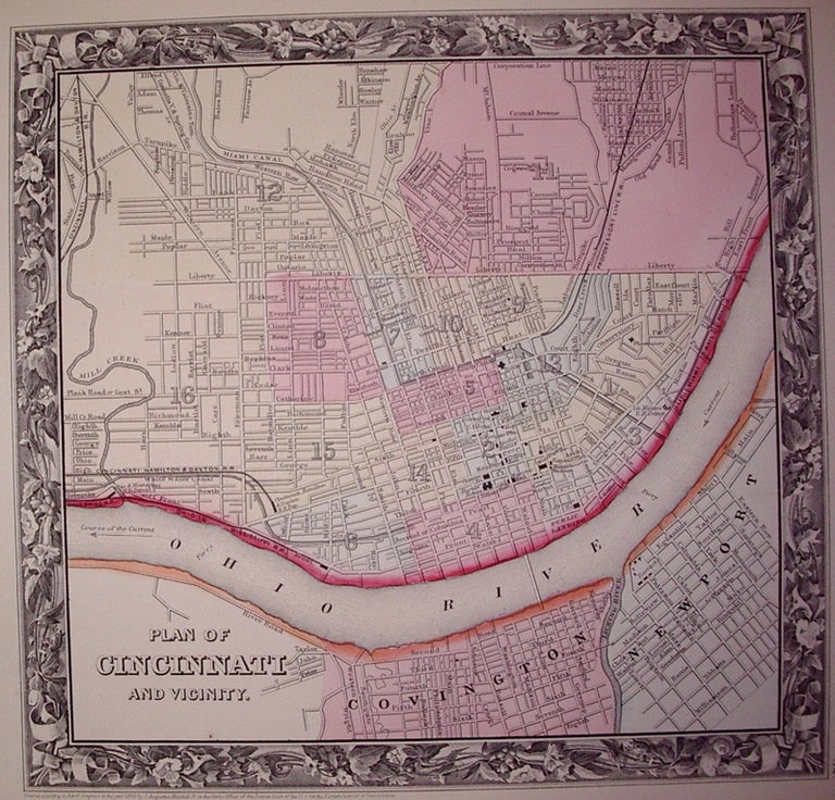 Item #203533 Plan of Cincinnati and Vicinity. Samuel Augustus Jr MITCHELL.