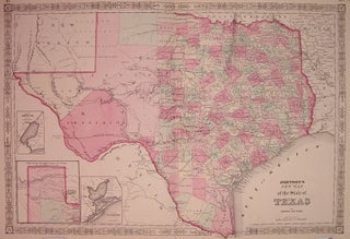 Item #203704 Johnson's New Map of the State of Texas. JOHNSON A. J