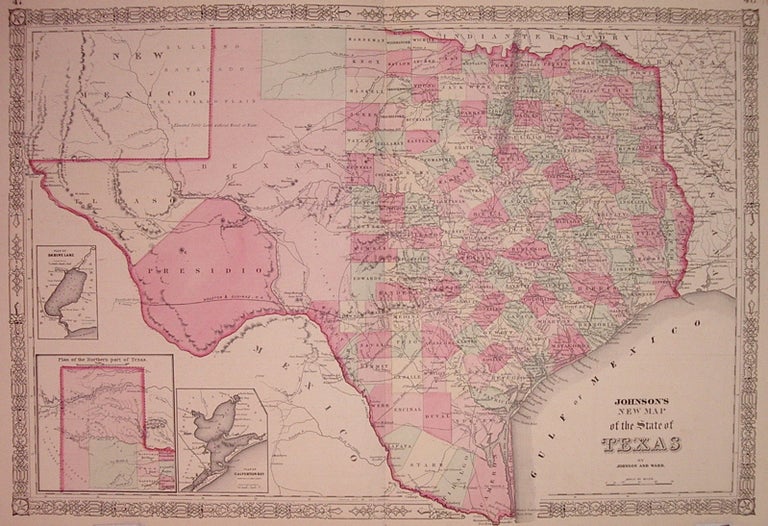 Item #203704 Johnson's New Map of the State of Texas. JOHNSON A. J.