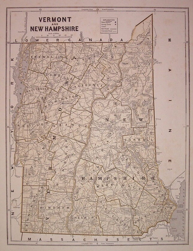 Item #203735 Vermont and New Hampshire. Sidney Edwards MORSE.