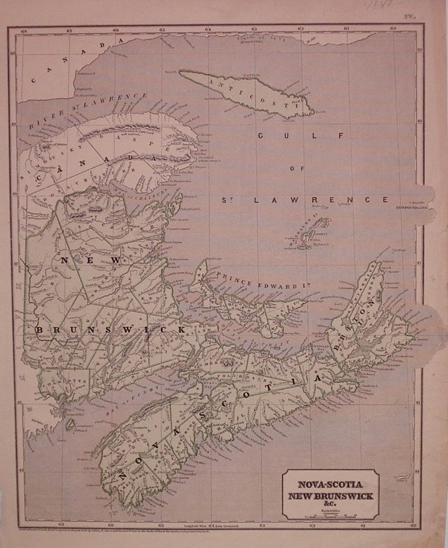 Item #204024 Nova-Scotia New Brunswick &c. Sidney Edwards MORSE, Samuel BREESE.