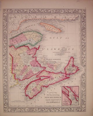 Item #204026 County Map of Nova Scotia New Brunswick Cape Breton Id. and Pr. Edward's Id. Samuel...