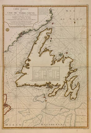 Item #204041 Carte Reduite de l'Ile de Terre-Neuve. James COOK, Michael LANE