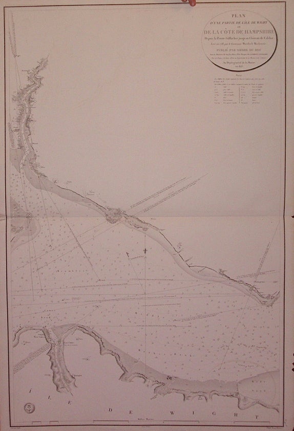 Item #204191 Plan d'une Partie de l'Ile de Wight et de la Cote de Hampshire depuis la Ponte Gilliker jusqu-au chateau de Calshot. Murdoch MACKENZIE.