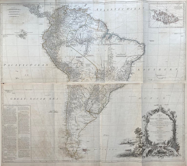 Item #204653 A Map of South America Containing Tierra-Firma, Guayana, New Granada, Amazonia, Brasil, Peru, Paraguay, Chaco, Tucuman, Chili and Patagonia. Thomas JEFFERYS.