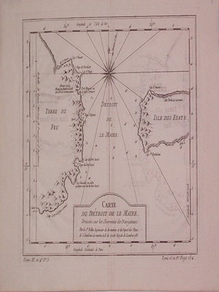 Item #204654 Carte du Detroit de le Maire, dressee sur les Journaux des Navigateurs. Jacques...