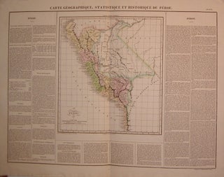 Item #204789 Carte Geographique, Statistique et Historique du Perou. Jean Alexandre BUCHON