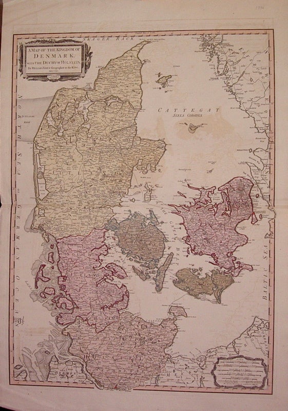 Item #204991 A Map of the Kingdom of Denmark with the Duchy of Holstein. William FADEN.