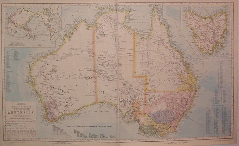 Item #206523 Statistical Map of Australia. SON LETTS, CO.